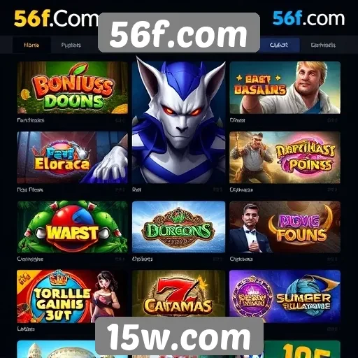 Análise das opções de jogos em 56f.com