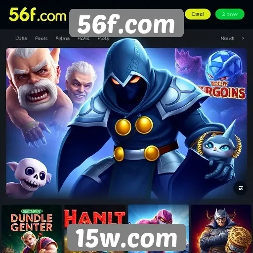 Variedade de jogos disponíveis em 56f.com